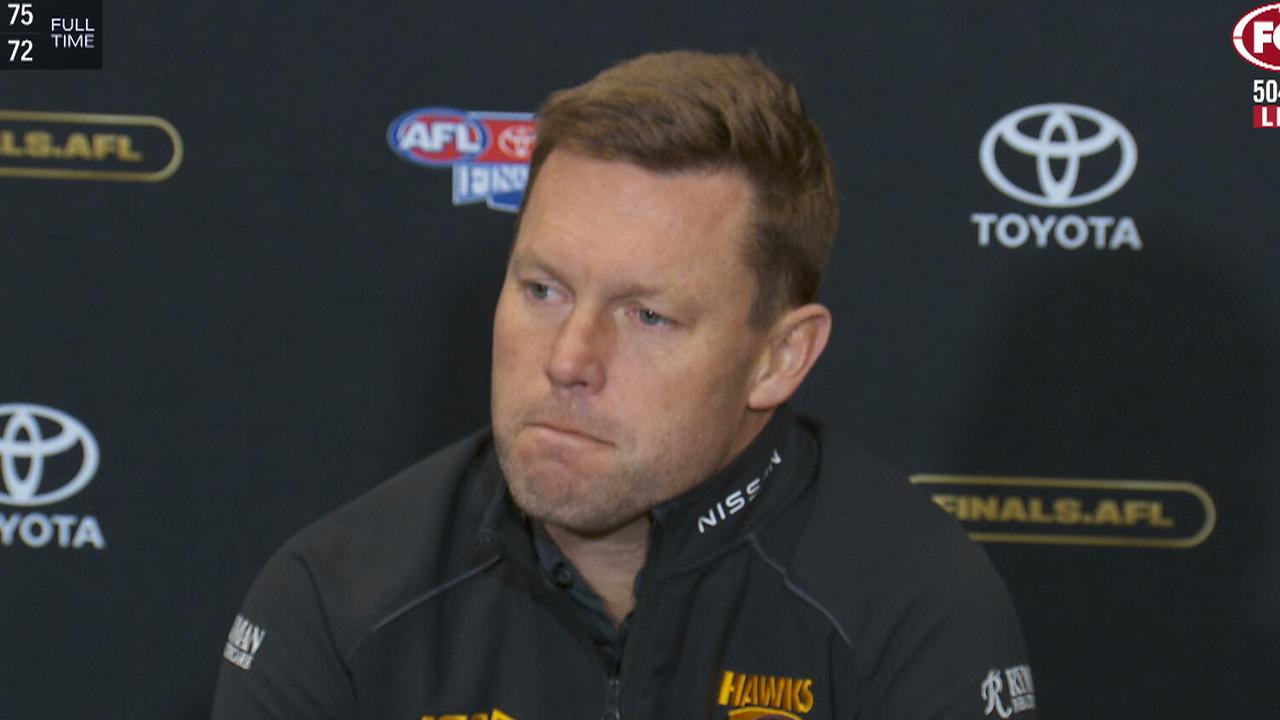 Sam Mitchell in his post-match press conference.