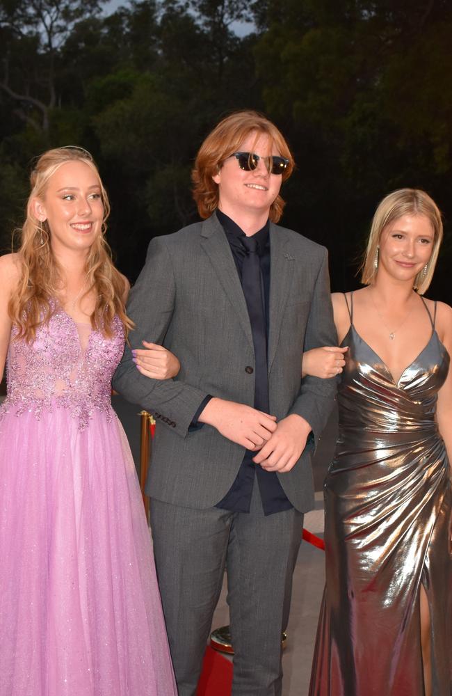 Amy Berridge, Ed Revell and Molly Boden at the Year 11 Good Shepherd formal, 2022.