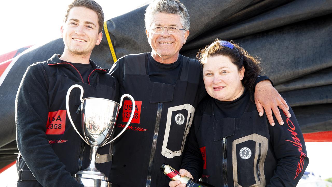 James Cooney, Jim Cooney and Samantha Grant. Picture: RICHARD JUPE