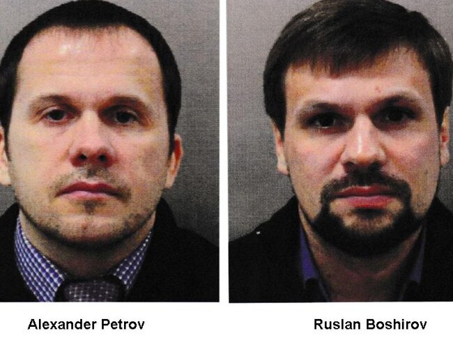 ***BESTPIX** LONDON, ENGLAND - SEPTEMBER 05: In this handout photo issued by the Metropolitan Police are Alexander Petrov and Ruslan Boshirov, who have been charged over the Salisbury Novichok attack, on September 05, 2018 in London, England. Two Russian nationals using the names Alexander Petrov and Ruslan Boshirov have been named as suspects in the attempted murder of former Russian spy Sergei Skripal and his daughter Yulia in March, 2018. (Photo by Metropolitan Police via Getty Images)