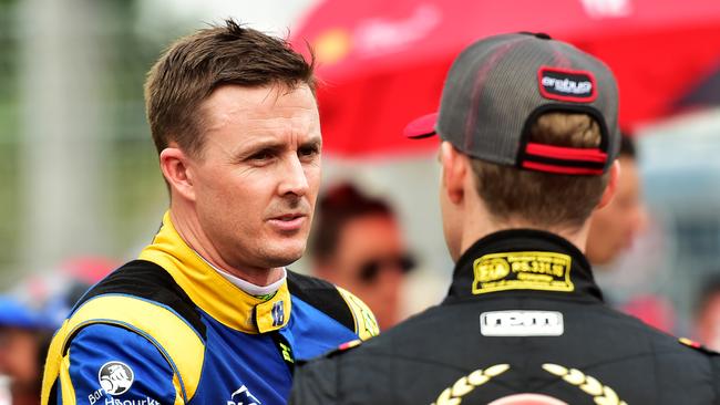 Mark Winterbottom’s race was over early at Pukekohe Raceway. Picture: Alix Sweeney