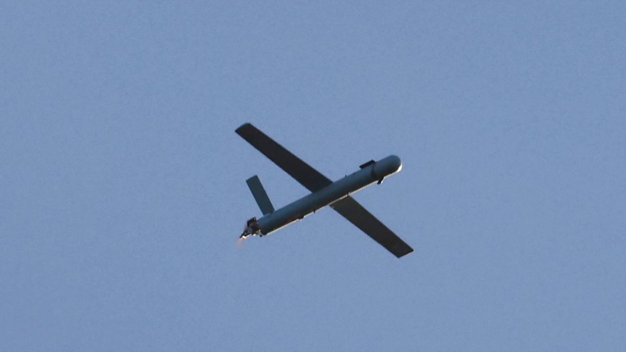 A Hezbollah UAV over north Israel on August 25, 2024. Picture: Jalaa Marey/AFP