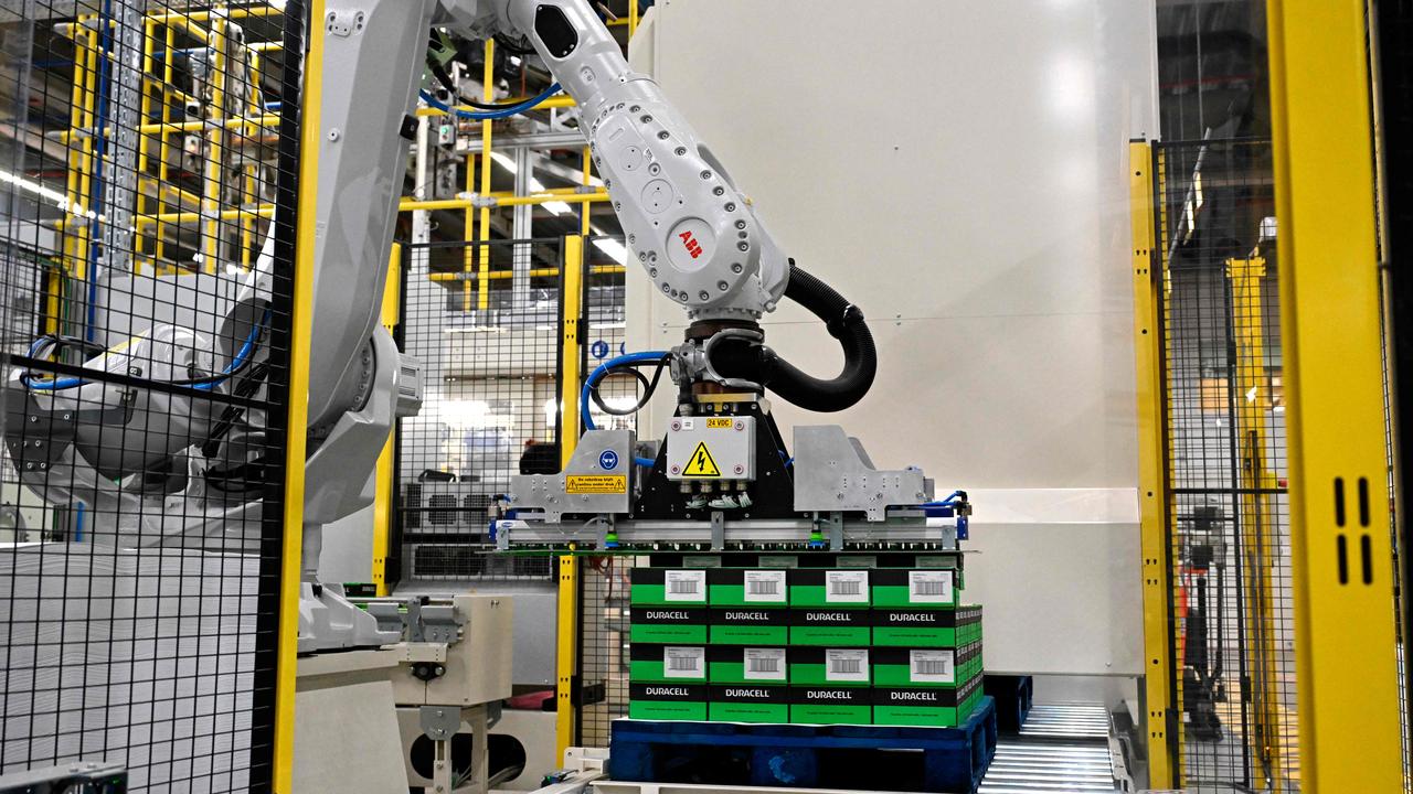 A robot at the Duracell factory in Aarschot, Belgium. Picture: John Thys/AFP