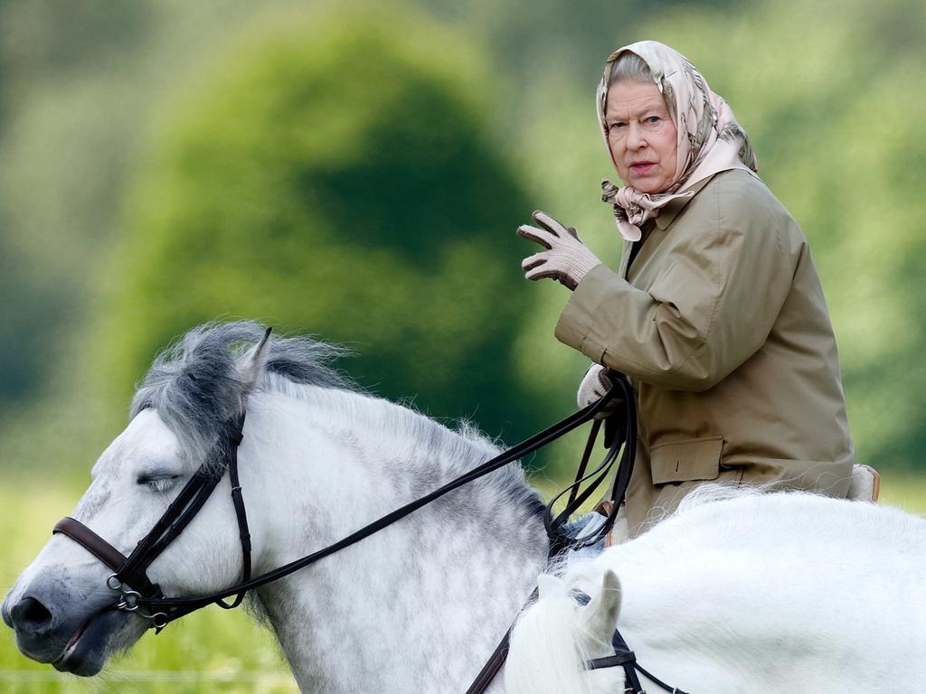 The Queen during a ride at Windsor. Picture: Getty Images