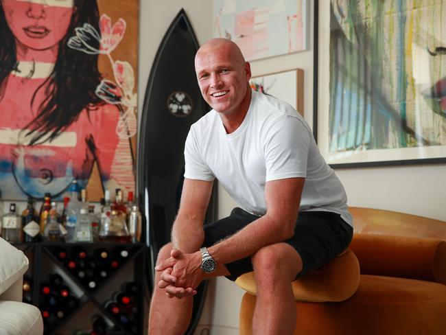 Marshal Keen, at home in North Bondi, today. He is a Bondi builder who had COVID last year and  has since been diagnosed with Hodgkin Lymphoma. Picture:Justin Lloyd.