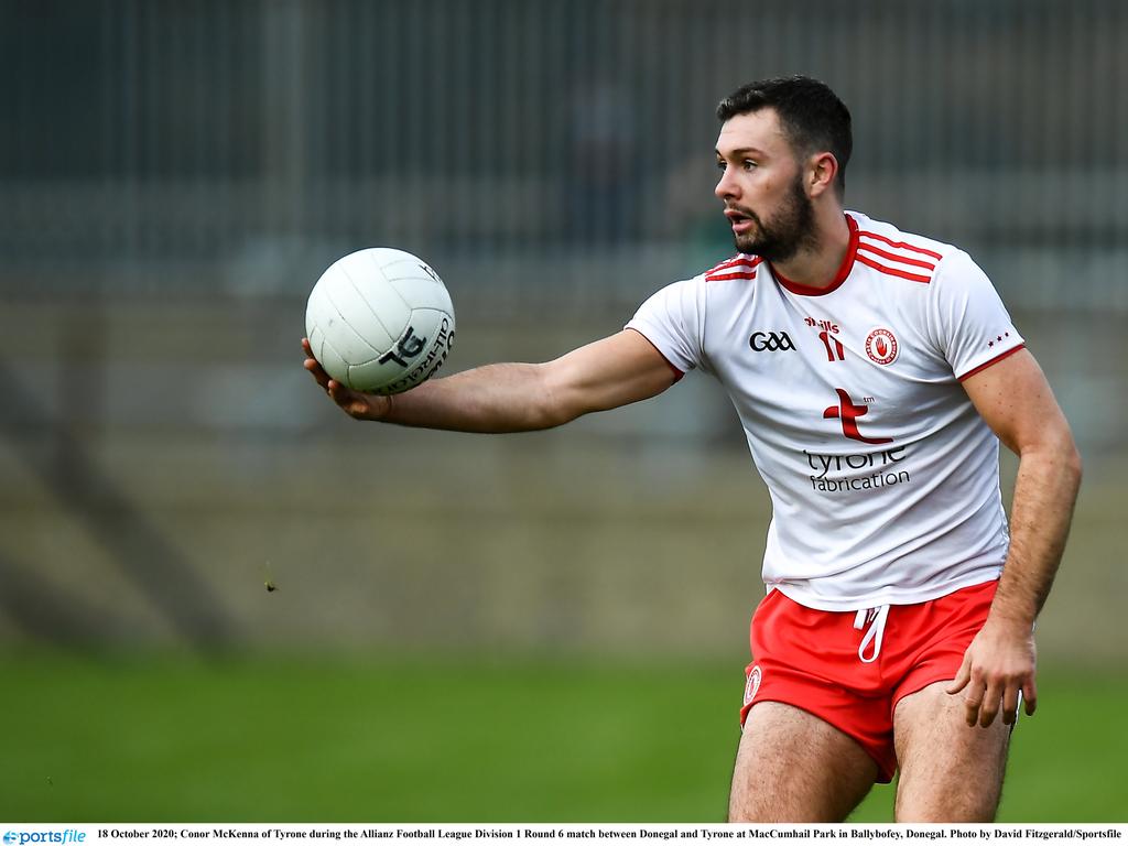 Conor McKenna has success in Gaelic football with Tyrone before returning to the AFL. Picture: David Fitzgerald/Sportsfile