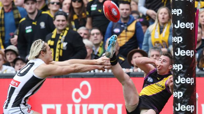 Jack Higgins kicked an amazing goal in the third term. Picture: Michael Klein