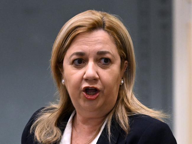 BRISBANE, AUSTRALIA - NewsWire Photos - MAY 25, 2023. Queensland Premier Annastacia Palaszczuk speaks during Question Time at Parliament House in Brisbane.Picture: Dan Peled / NCA NewsWire