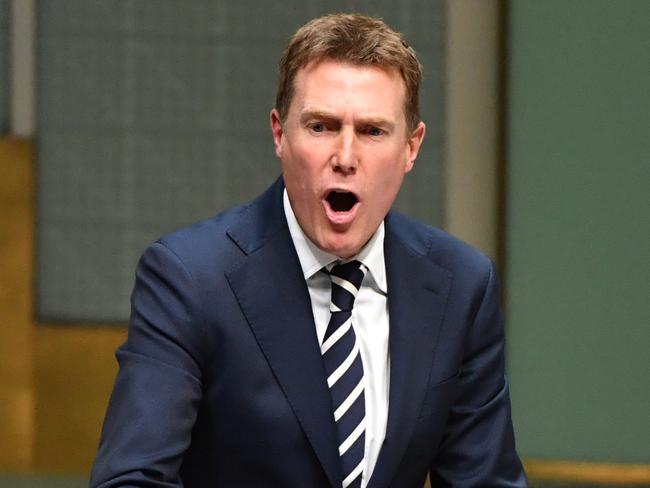 Attorney-General Christian Porter during Question Time in the House of Representatives at Parliament House in Canberra, Wednesday, July 31, 2019. (AAP Image/Mick Tsikas) NO ARCHIVING