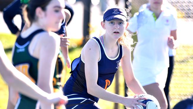 QGSSSA netball with Clayfield College, St Margaret's Anglican Girls' School and Brisbane Girls Grammar School. Saturday July 16, 2022. Picture, John Gass