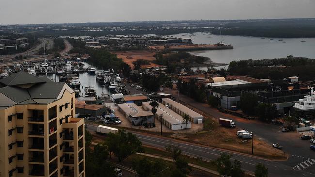 Darwin overlooking Tipperary Waters with ongoing smog.