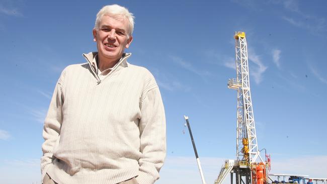 Geodynamics’ former managing director Gerry Grove-White at the Lightning drilling rig near Innamincka in 2007.