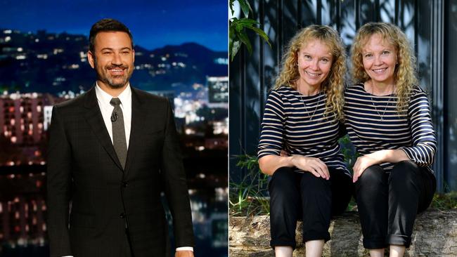 Jimmy Kimmel left in stiches after Twinnies live interview.