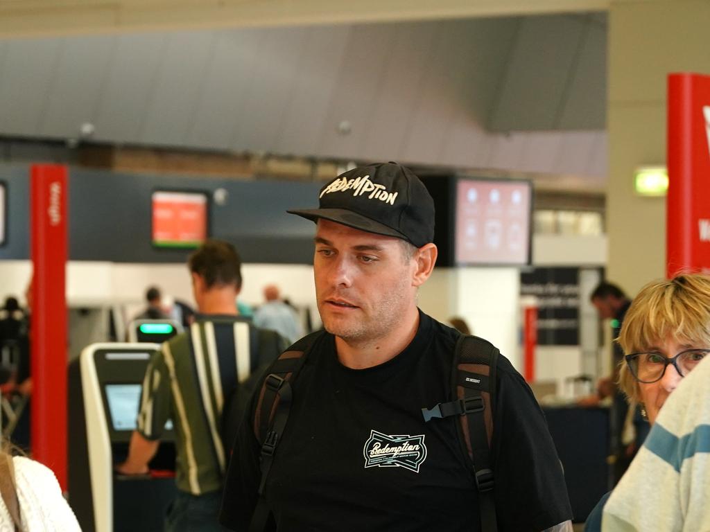 Matthew Norman is seen arriving in Melbourne. Picture: The Australian /Luis Enrique Ascui