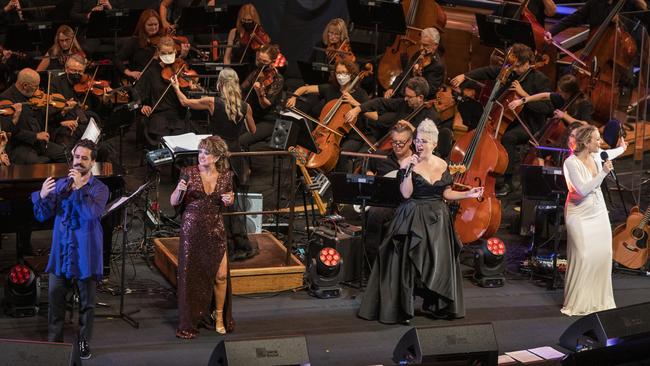 To Barbra With Love singers Ryan Gonzales, Caroline O’Connor, Katie Noonan and Elisa McCann. Pictures: Supplied