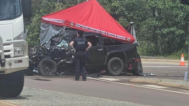 NT Police have confirmed the 77-year-old driver of a utility vehicle has lost his life after a horror two-vehicle collision on the Stuart Highway at Palmerston.