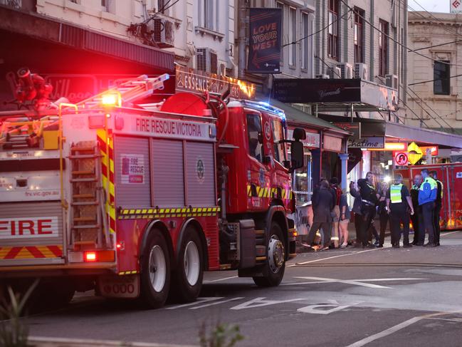 Firefighters arrived on scene to find smoke spilling out of the double storey building. Picture: David Crosling