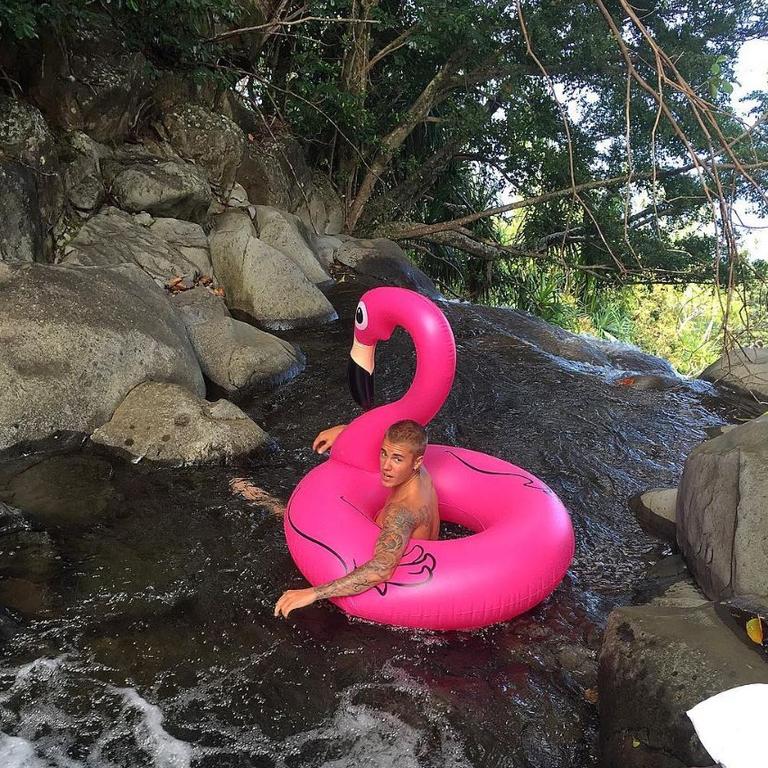 Justin Bieber in Hawaii ... “Swany cakes.” Picture: Instagram