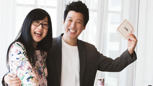 Buddee co-founder Seong-Lee Ang with his wife. Picture: Supplied