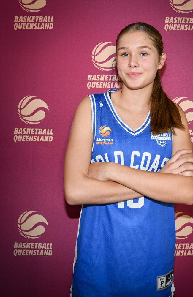 Queensland South U16 Girls player Jade Sherrington (2023). Picture: Basketball Queensland