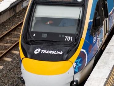 Gold Coast to Brisbane rail line - a Coast train headed north to Brisbane.