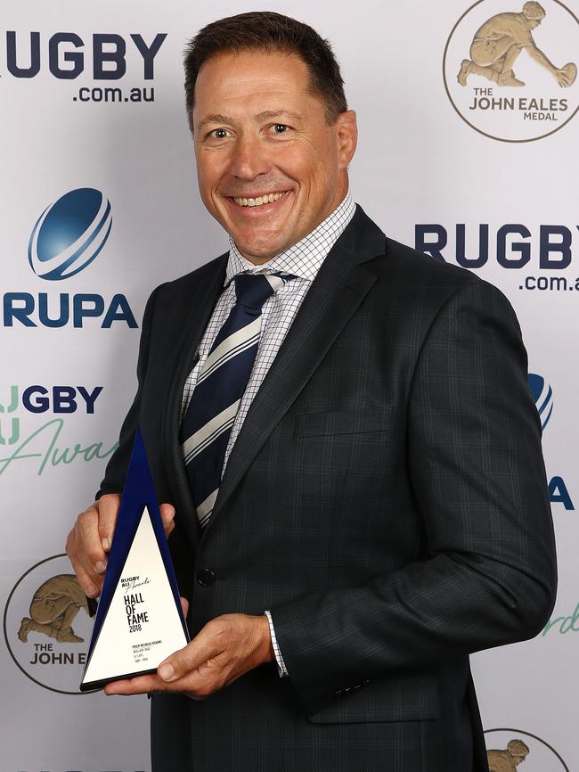 Kearns after being inducted into the Wallaby Hall of Fame.