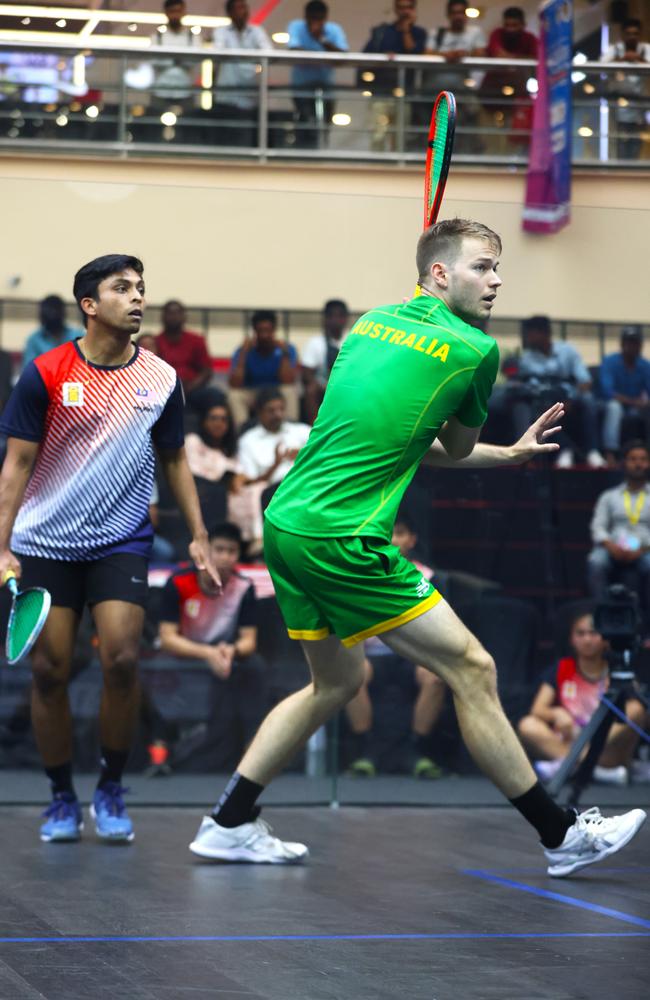 Joseph White during his Round 2 match against Darren Pragasam at the WC. Picture: STUDIOFAIRYTALES.