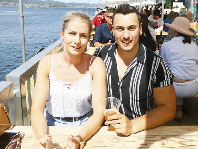 Becky Orwin, of Leicester, England, and Mauro Saracino, of Sandy Bay. PICTURE: MATT THOMPSON
