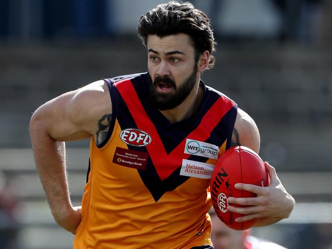 Dion Hill kicked three goals for East Keilor. Picture: Mark Dadswell