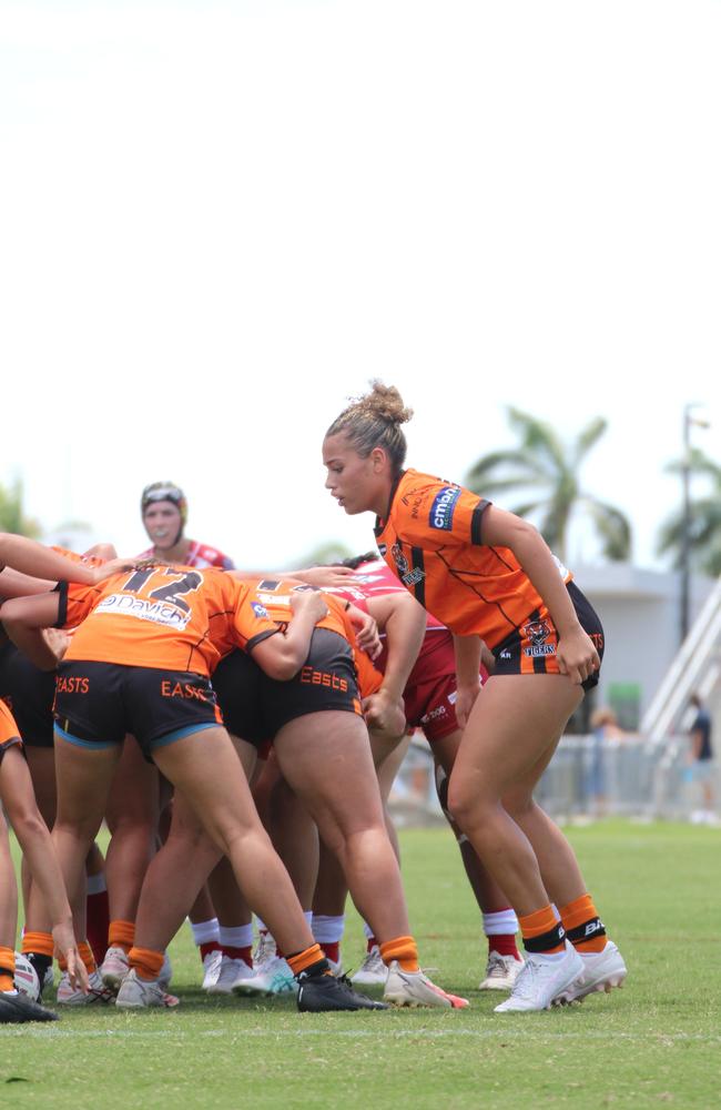 Leilani Tuqiri. Harvey Norman under-19s action between Redcliffe and the Brisbane Tigers. Sunday February 11, 2024.