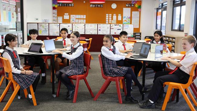 A Riverbank Public School, students are encouraged to work together and build relationships with everyone. Picture: Tim Hunter