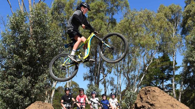 BMX jumps and track created by local teens during lockdown. Picture: Josie Hayden