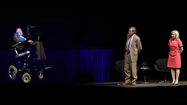 2015 saw Stephen Hawking appear on the stage as a hologram, presenting on theorical physics to a packed audience. Picture: Prudence Upton