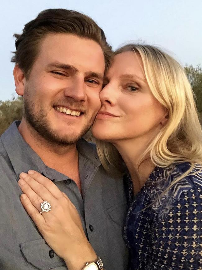 With fiancé Brandon Borror-Chappell. (Picture: Instagram/laurabrown99)