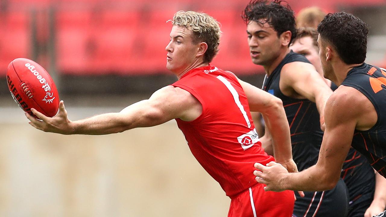 Chad Warner starred against the Giants in the AAMI Series. Picture: Brendon Thorne/Getty Images