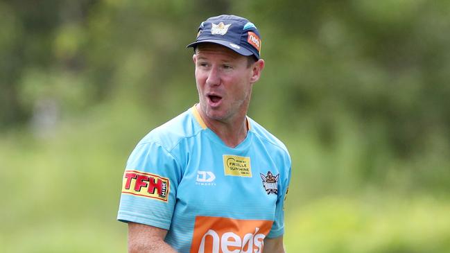 Gold Coast Titans reveal their NRL Nines side. Gold Coast Titans training. Coach Justin Holbrook. Picture: NIGEL HALLETT