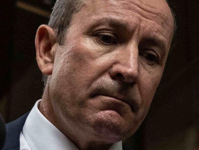 SYDNEY, AUSTRALIA - NewsWire Photos March 7, 2021: Western Australia Premier Mark McGowan speaking to media outside the Federal Court, Sydney. Picture: NCA NewsWire / James Gourley