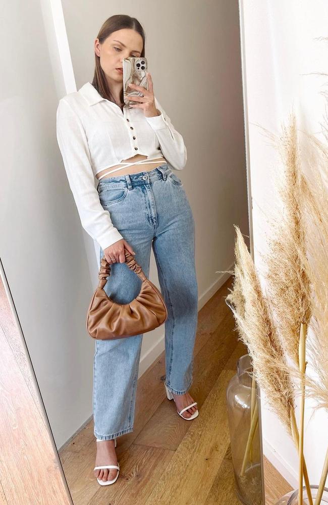 One woman described the Kmart find as the ‘jeans that keep on giving’. Picture: Instagram/what_maria_wears