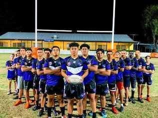 Goodna's minor premiership-winning under-14 rugby league team.