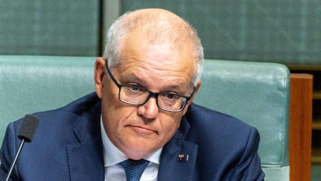 CANBERRA, AUSTRALIA - NewsWire Photos MARCH 20, 2023: Former Prime Minister Scott Morrison during Question Time in the House of Representatives in Parliament House Canberra.Picture: NCA NewsWire / Gary Ramage