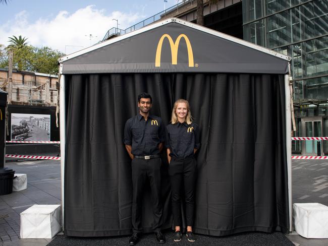 Just under 100 people entered the tents today around Circular Quay. Picture: Supplied