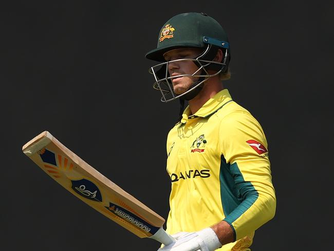 COLOMBO, SRI LANKA - FEBRUARY 14: Jake Fraser-McGurk of Australia walks off after he was dismissed during the ODI match between Sri Lanka and Australia at R. Premadasa Stadium on February 14, 2025 in Colombo, Sri Lanka. (Photo by Robert Cianflone/Getty Images)