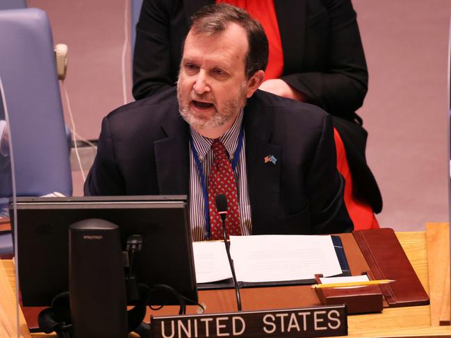 Richard Mills, the US’s deputy ambassador to the UN. Picture: Getty Images/AFP