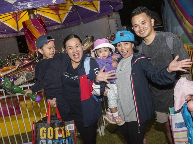 Liam Pelayo, Feneth Pelayo, Kathy Corral, Kaitlyn Corral, Kris Corral, Kamelia Corral Mildura Show 2024. Picture: Noel Fisher