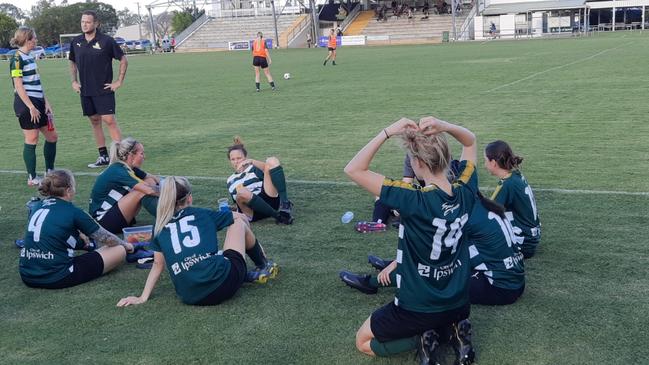 The Western Pride NPL women's side take a drinks break during an earlier game at the Briggs Road Sporting Complex. Pride’s latest victory over Logan was extra satisfying. Picture: David Lems