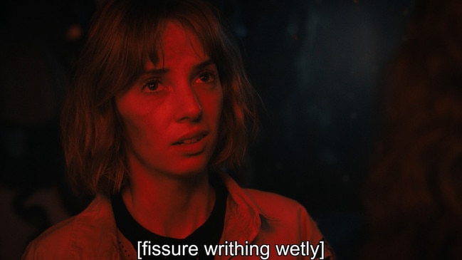 Making fans of all and no hearing ability uncomfortable with words like ‘wet’, ‘moist’ and ‘undulating’ was one of the subtitle team’s goals. Picture: Netflix