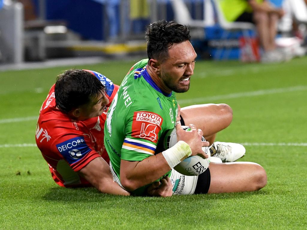 Jordan Rapana continued to impress in his switch to fullback. Image: NRL Photos