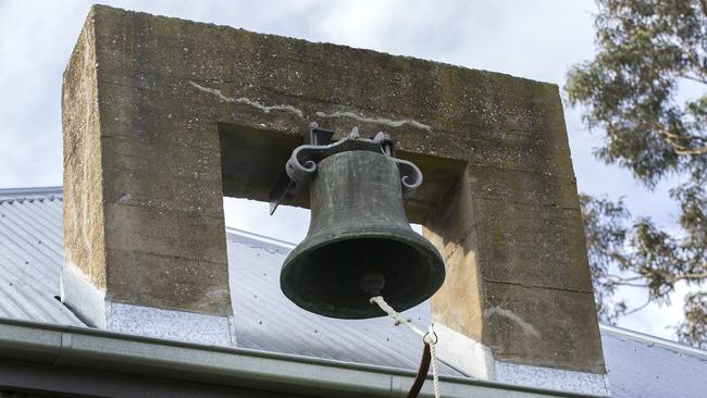 PERIOD DETAIL: A bell installed at Waterton Hall vineyard at Rowella. Picture: CHRIS KIDD