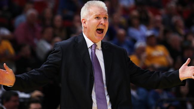 Andrew Gaze is hoping to control his actions on the side of the court ...