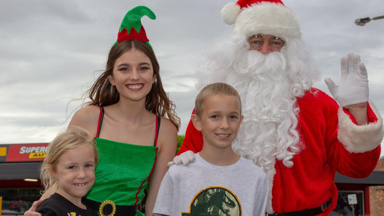 Amelia and Matthew Shipston with Santa at the 2018 Gatton Christmas Carnival